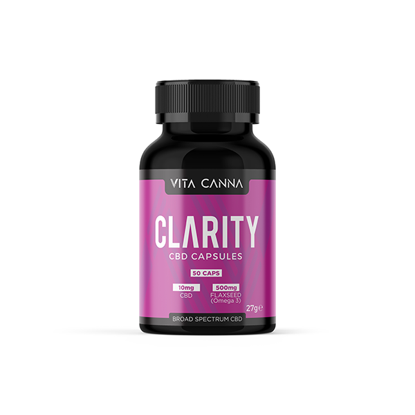 Vita Canna 500mg Broad Spectrum CBD Vegan Capsules - 50 Caps - Clarity