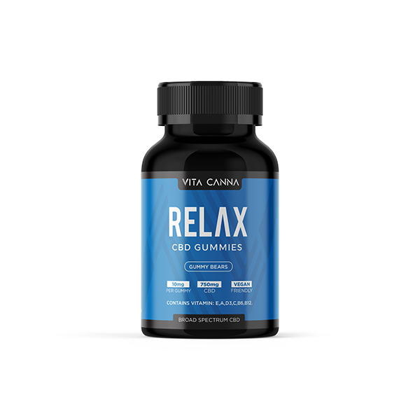 Vita Canna Broad Spectrum 750mg CBD Vegan Gummy Bears - Relax