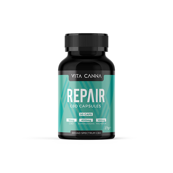 Vita Canna 500mg Broad Spectrum CBD Vegan Capsules - 50 Caps - Repair