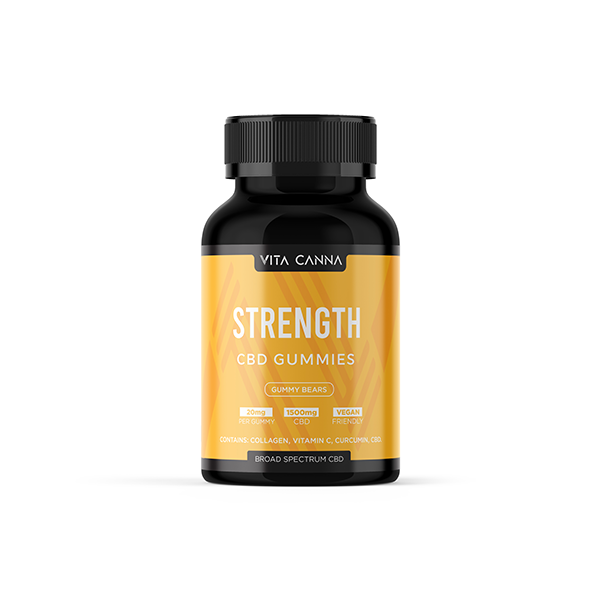 Vita Canna Broad Spectrum 1500mg CBD Vegan Gummy Bears - Strength